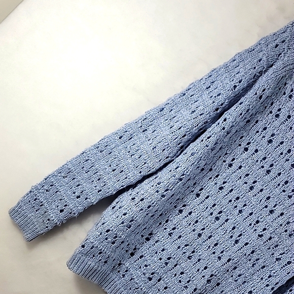 Jeans By Buffalo Open Knit Long Sleeve Pullover Sweater Size L - Picture 6 of 7